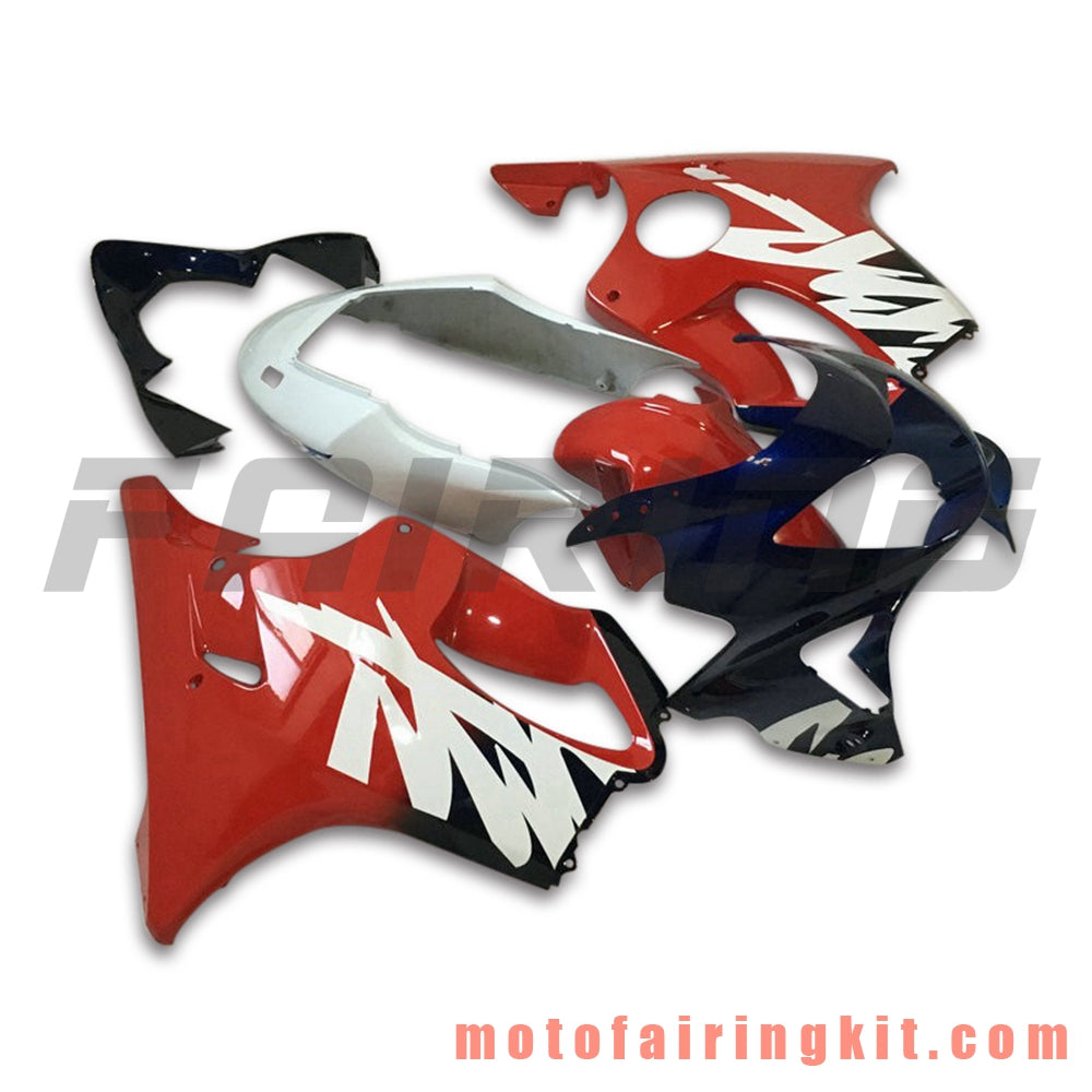 Kits de carenado aptos para CBR600F4 1999 2000 CBR600 F4 99 00 Molde de inyección de plástico ABS Carrocería completa para motocicleta Marco de carrocería de posventa (rojo y azul) B039