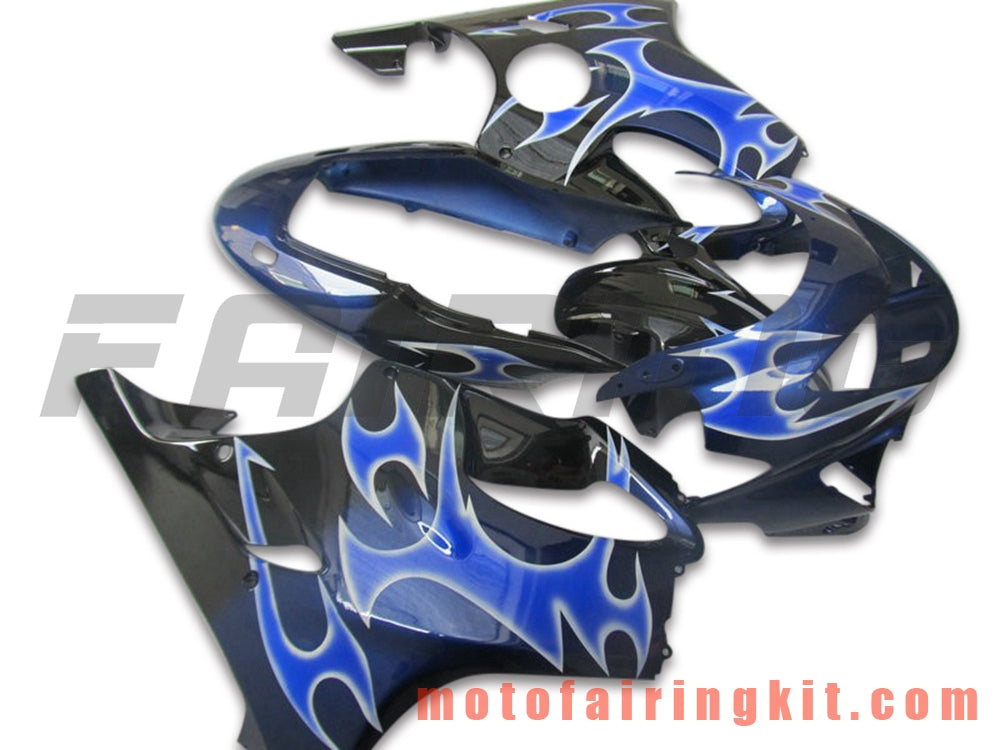 Fairing Kits Fit for CBR600F4 1999 2000 CBR600 F4 99 00 Plastic ABS Injection Mold Complete Motorcycle Body Aftermarket Bodywork Frame (Black & Blue) B040