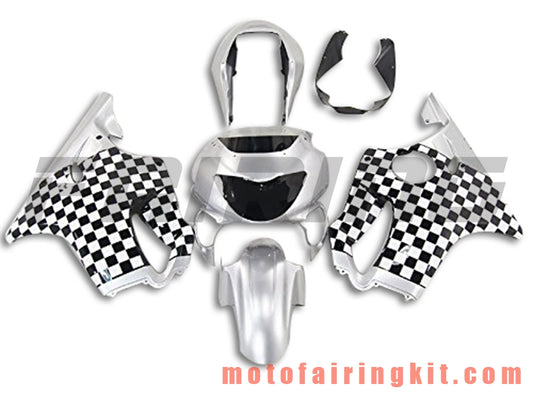 Fairing Kits Fit for CBR600F4 1999 2000 CBR600 F4 99 00 Plastic ABS Injection Mold Complete Motorcycle Body Aftermarket Bodywork Frame (Silver & Black) B042