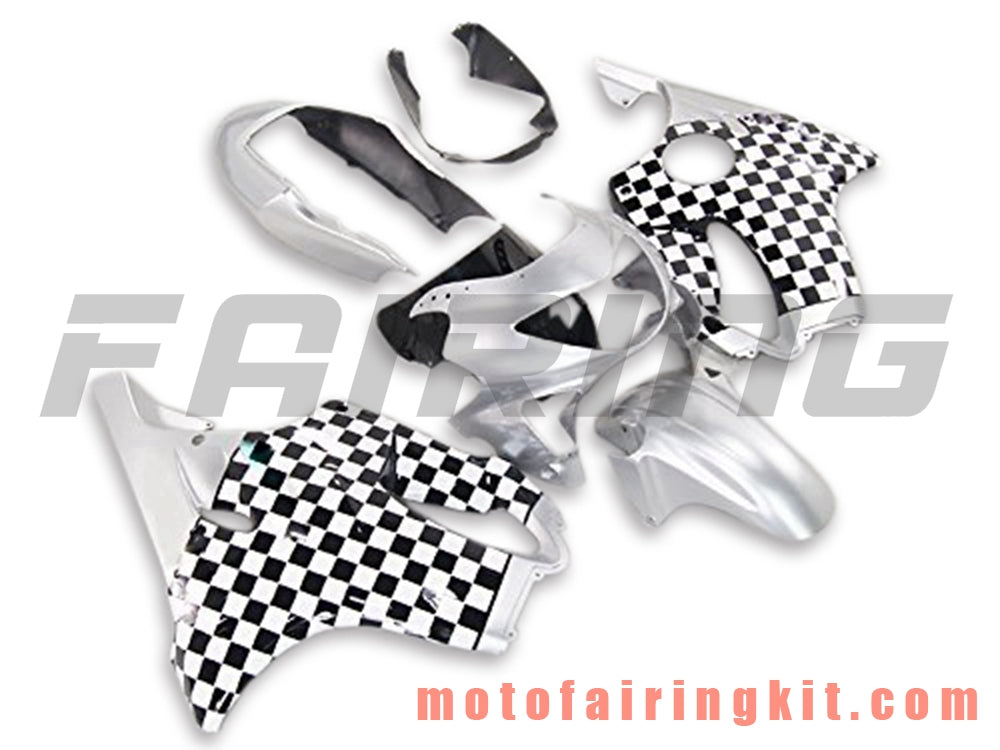 Fairing Kits Fit for CBR600F4 1999 2000 CBR600 F4 99 00 Plastic ABS Injection Mold Complete Motorcycle Body Aftermarket Bodywork Frame (Silver & Black) B042