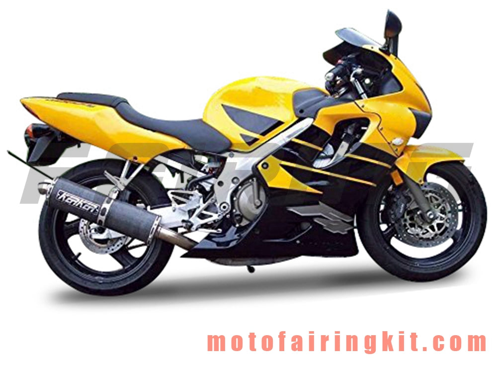 Fairing Kits Fit for CBR600F4 1999 2000 CBR600 F4 99 00 Plastic ABS Injection Mold Complete Motorcycle Body Aftermarket Bodywork Frame (Yellow & Black) B044