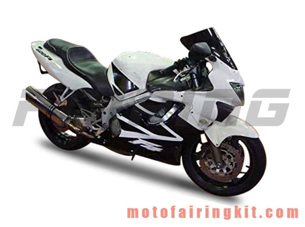 Fairing Kits Fit for CBR600F4 1999 2000 CBR600 F4 99 00 Plastic ABS Injection Mold Complete Motorcycle Body Aftermarket Bodywork Frame (Black & White) B046