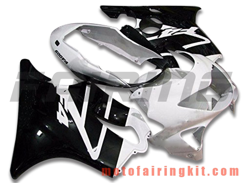 Fairing Kits Fit for CBR600F4 1999 2000 CBR600 F4 99 00 Plastic ABS Injection Mold Complete Motorcycle Body Aftermarket Bodywork Frame (Black & White) B046