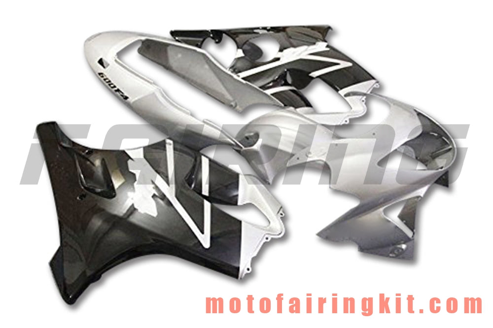 Fairing Kits Fit for CBR600F4 1999 2000 CBR600 F4 99 00 Plastic ABS Injection Mold Complete Motorcycle Body Aftermarket Bodywork Frame (Silver & Gray) B047