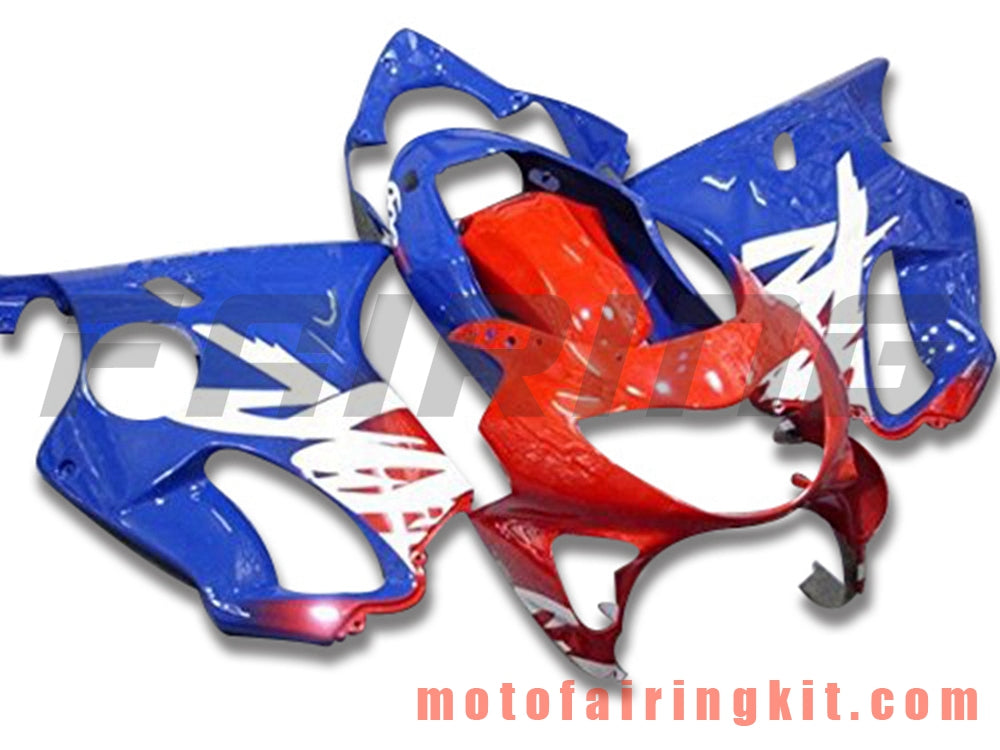 Kits de carenado aptos para CBR600F4 1999 2000 CBR600 F4 99 00 Molde de inyección de plástico ABS Carrocería completa para motocicleta Marco de carrocería de posventa (rojo y azul) B048