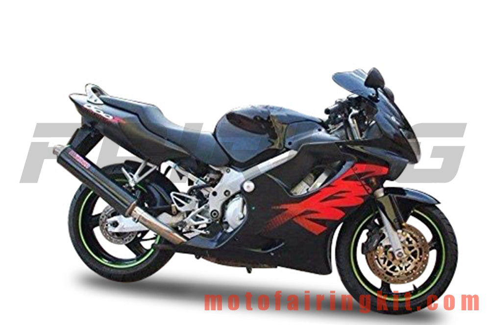 Kits de carenado aptos para CBR600F4 1999 2000 CBR600 F4 99 00 Molde de inyección de plástico ABS Carrocería completa para motocicleta Marco de carrocería de posventa (negro y rojo) B049