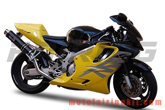 Fairing Kits Fit for CBR600F4 1999 2000 CBR600 F4 99 00 Plastic ABS Injection Mold Complete Motorcycle Body Aftermarket Bodywork Frame (Yellow & Black) B050