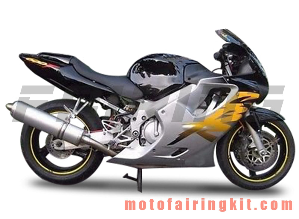 Fairing Kits Fit for CBR600F4 1999 2000 CBR600 F4 99 00 Plastic ABS Injection Mold Complete Motorcycle Body Aftermarket Bodywork Frame (Silver & Black) B051