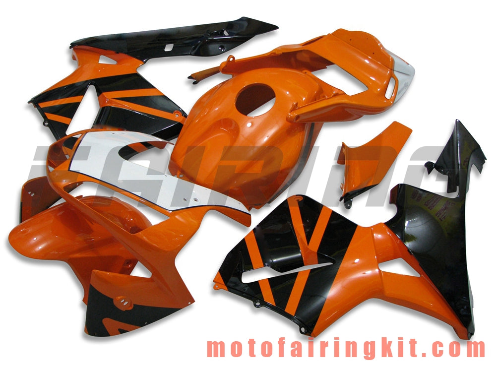 Fairing Kits Fit for CBR600RR 2003 2004 CBR600 RR 03 04 Plastic ABS Injection Mold Complete Motorcycle Body Aftermarket Bodywork Frame (Orange & Black) B003