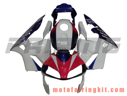 フェアリングキット CBR600RR 2003 2004 CBR600 RR 03 04 プラスチック ABS 射出成形 完全なオートバイボディ アフターマーケットボディワークフレーム (ホワイト &amp; ブルー) B006