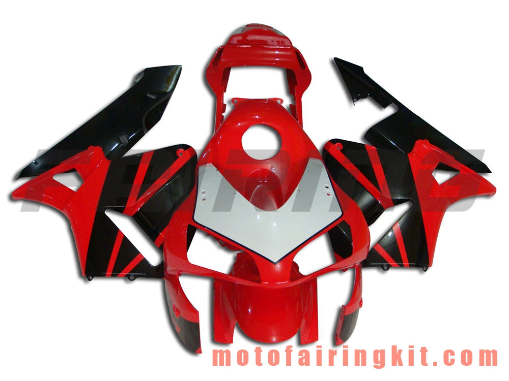 Fairing Kits Fit for CBR600RR 2003 2004 CBR600 RR 03 04 Plastic ABS Injection Mold Complete Motorcycle Body Aftermarket Bodywork Frame (Red & Black) B007