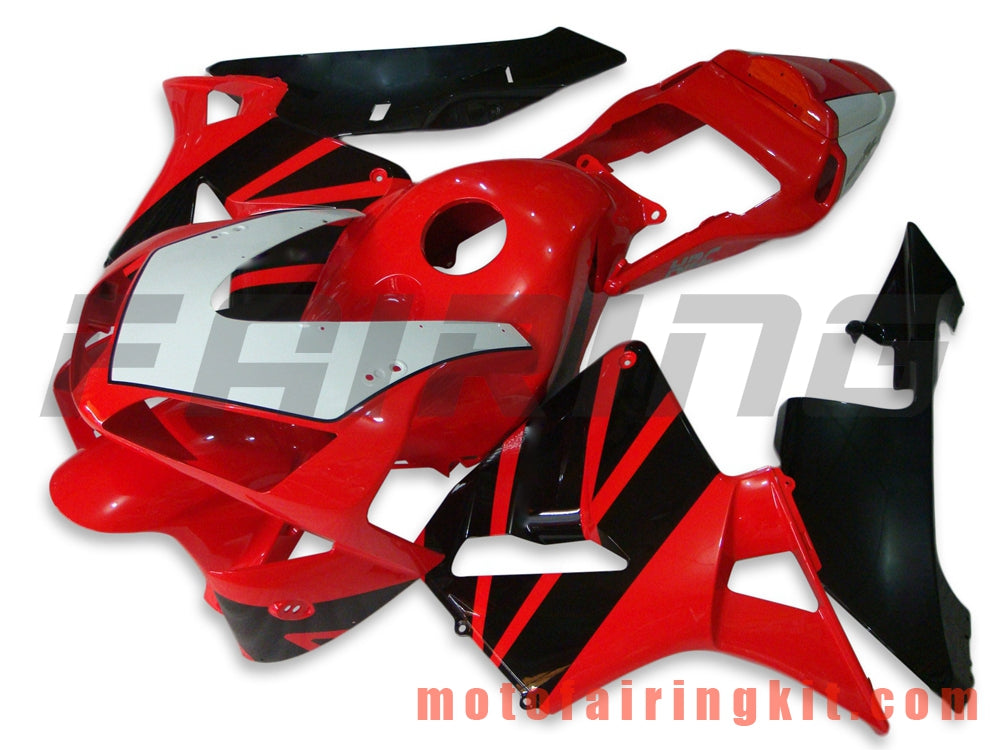 Fairing Kits Fit for CBR600RR 2003 2004 CBR600 RR 03 04 Plastic ABS Injection Mold Complete Motorcycle Body Aftermarket Bodywork Frame (Red & Black) B007