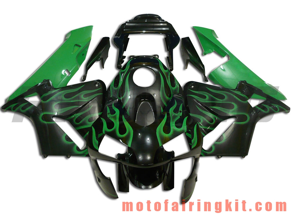 Kits de carenado aptos para CBR600RR 2003 2004 CBR600 RR 03 04 Molde de inyección de plástico ABS Carrocería completa para motocicleta Carrocería del mercado de accesorios Marco (verde y negro) B010