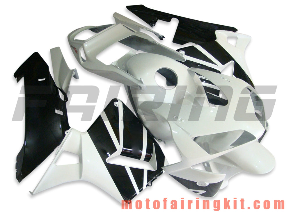 Fairing Kits Fit for CBR600RR 2003 2004 CBR600 RR 03 04 Plastic ABS Injection Mold Complete Motorcycle Body Aftermarket Bodywork Frame (White & Black) B019