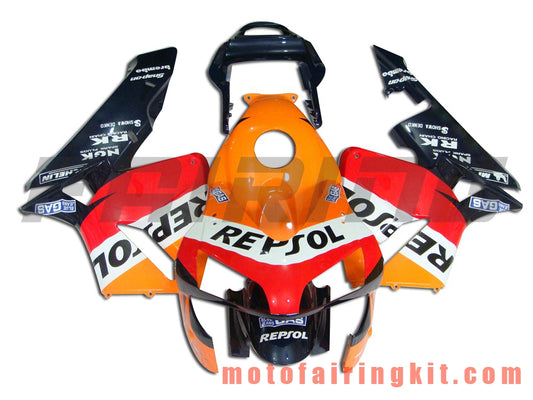 Kits de carenado aptos para CBR600RR 2003 2004 CBR600 RR 03 04 Molde de inyección de plástico ABS Carrocería completa para motocicleta Carrocería del mercado de accesorios Marco (naranja y rojo) B023