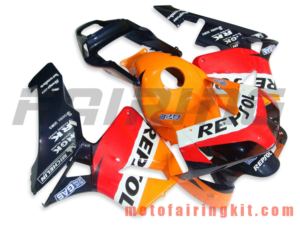 Fairing Kits Fit for CBR600RR 2003 2004 CBR600 RR 03 04 Plastic ABS Injection Mold Complete Motorcycle Body Aftermarket Bodywork Frame (Orange & Red) B023