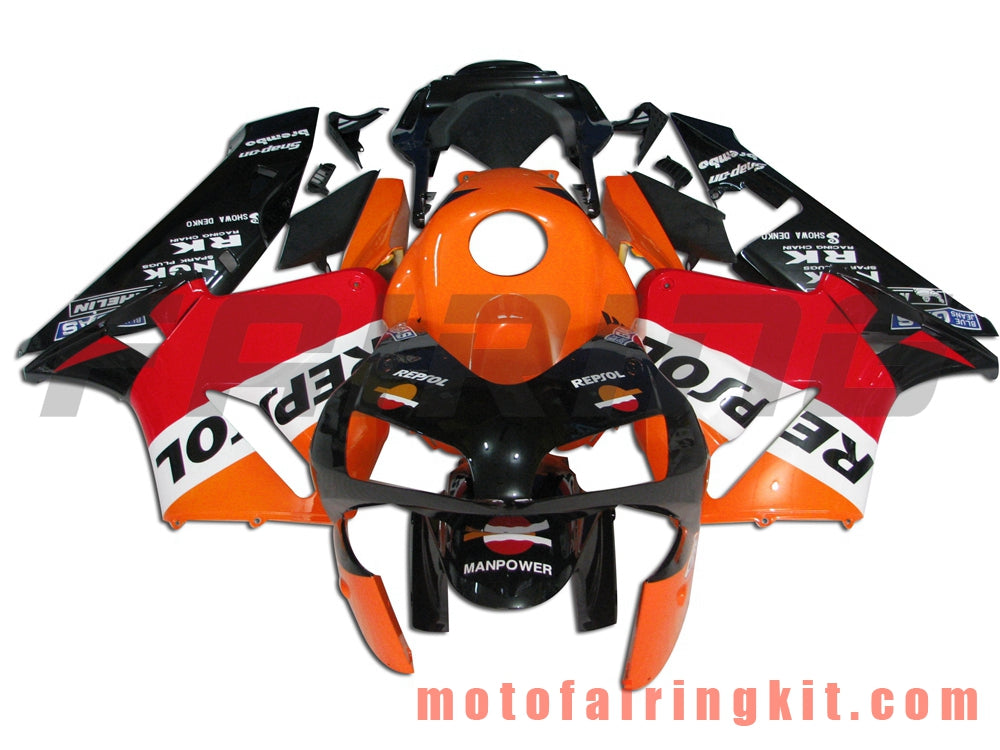 Fairing Kits Fit for CBR600RR 2003 2004 CBR600 RR 03 04 Plastic ABS Injection Mold Complete Motorcycle Body Aftermarket Bodywork Frame (Orange & Black) B026