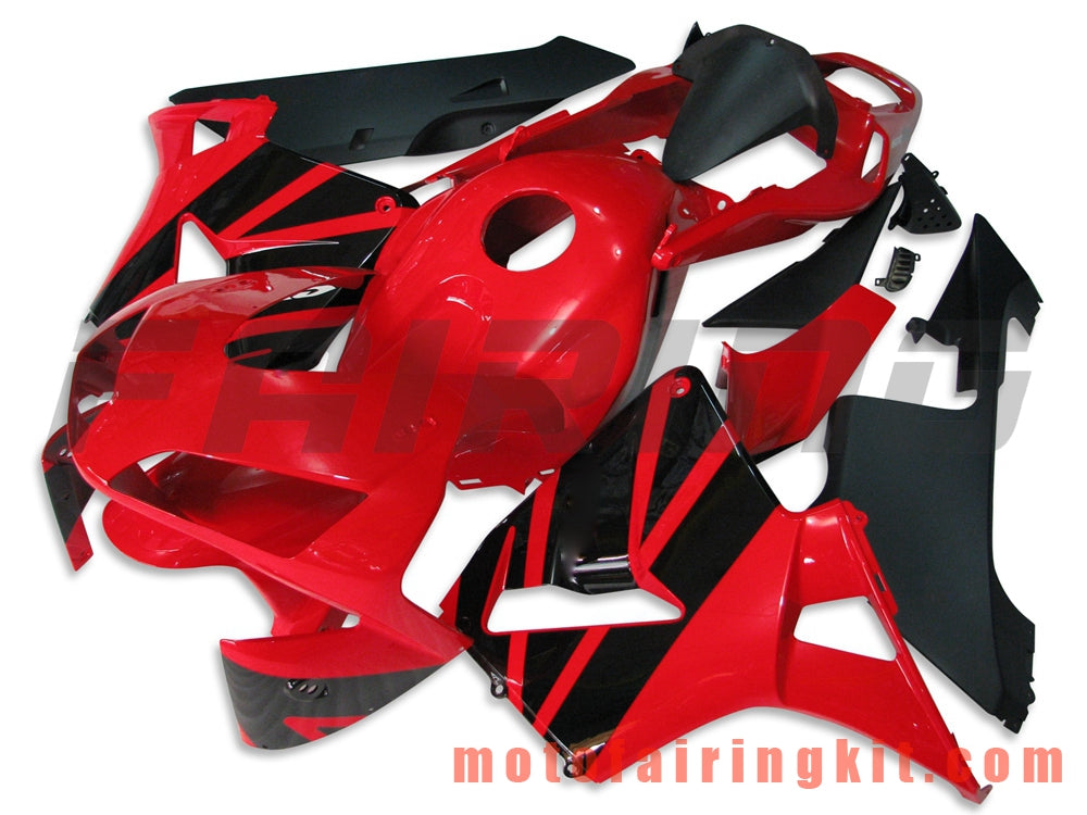 Kits de carenado aptos para CBR600RR 2003 2004 CBR600 RR 03 04 Molde de inyección de plástico ABS Carrocería completa para motocicleta Carrocería del mercado de accesorios Marco (rojo y negro) B027