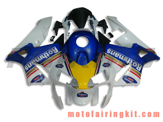 Fairing Kits Fit for CBR600RR 2003 2004 CBR600 RR 03 04 Plastic ABS Injection Mold Complete Motorcycle Body Aftermarket Bodywork Frame (Blue & White) B030