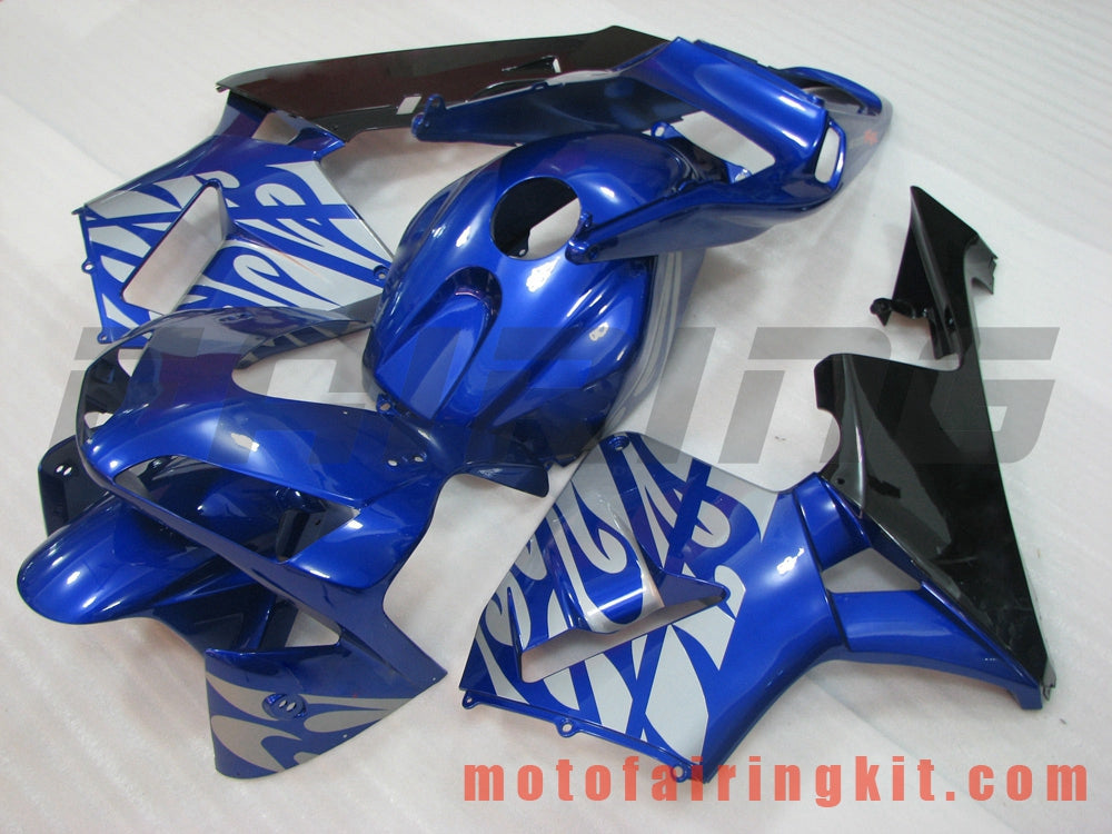 フェアリングキット CBR600RR 2003 2004 CBR600 RR 03 04 プラスチック ABS 射出成形 完全なオートバイボディ アフターマーケットボディワークフレーム (ブルー &amp; ブラック) B031