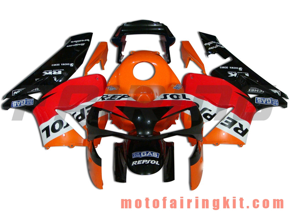 Kits de carenado aptos para CBR600RR 2003 2004 CBR600 RR 03 04 Molde de inyección de plástico ABS Carrocería completa para motocicleta Carrocería del mercado de accesorios Marco (naranja y negro) B032