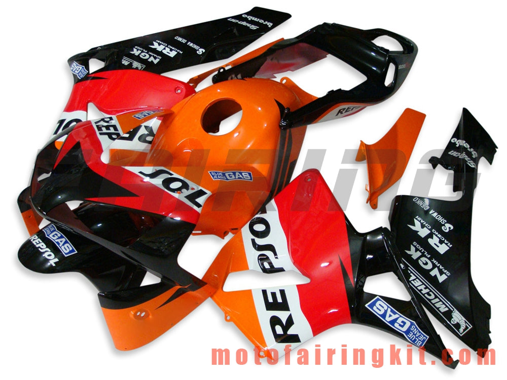 Fairing Kits Fit for CBR600RR 2003 2004 CBR600 RR 03 04 Plastic ABS Injection Mold Complete Motorcycle Body Aftermarket Bodywork Frame (Orange & Black) B032