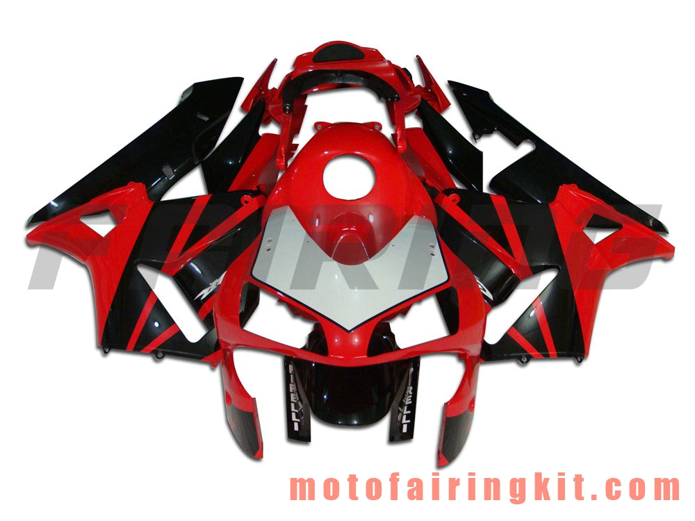 Fairing Kits Fit for CBR600RR 2003 2004 CBR600 RR 03 04 Plastic ABS Injection Mold Complete Motorcycle Body Aftermarket Bodywork Frame (Black & Red) B033