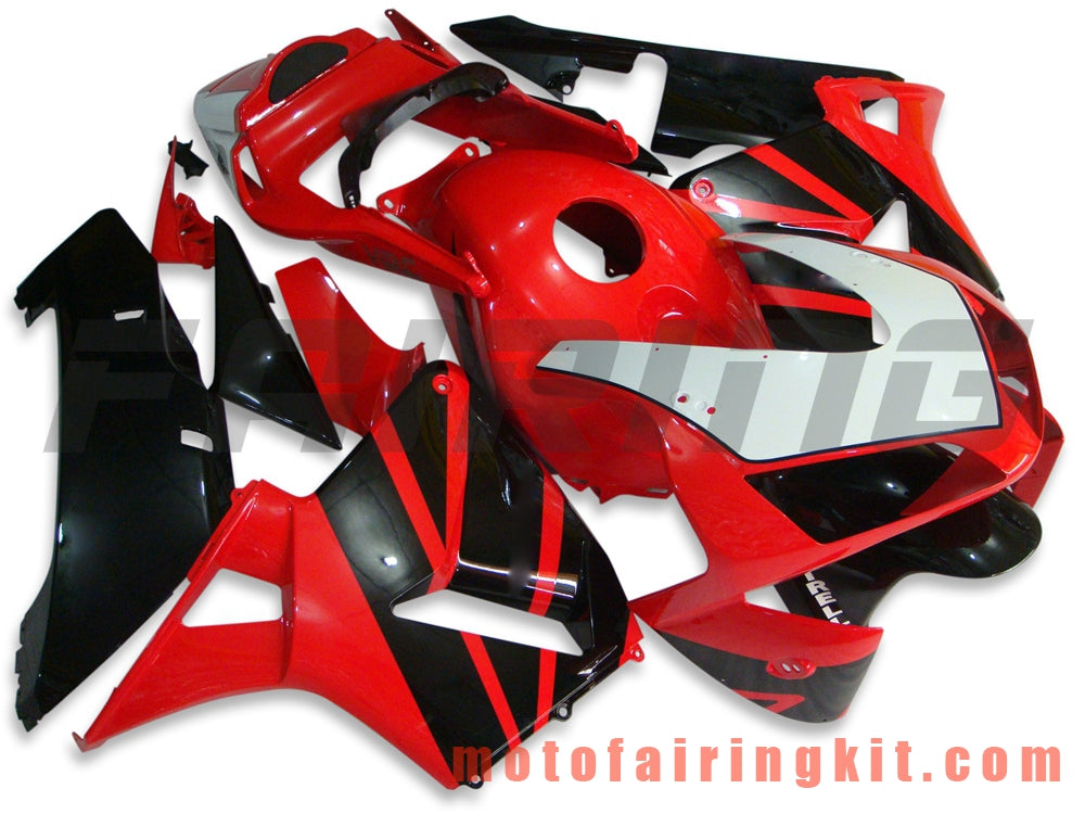 Fairing Kits Fit for CBR600RR 2003 2004 CBR600 RR 03 04 Plastic ABS Injection Mold Complete Motorcycle Body Aftermarket Bodywork Frame (Black & Red) B033