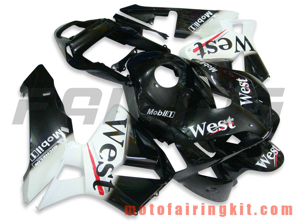 Kits de carenado aptos para CBR600RR 2003 2004 CBR600 RR 03 04 Molde de inyección de plástico ABS Carrocería completa para motocicleta Marco de carrocería de posventa (blanco y negro) B039