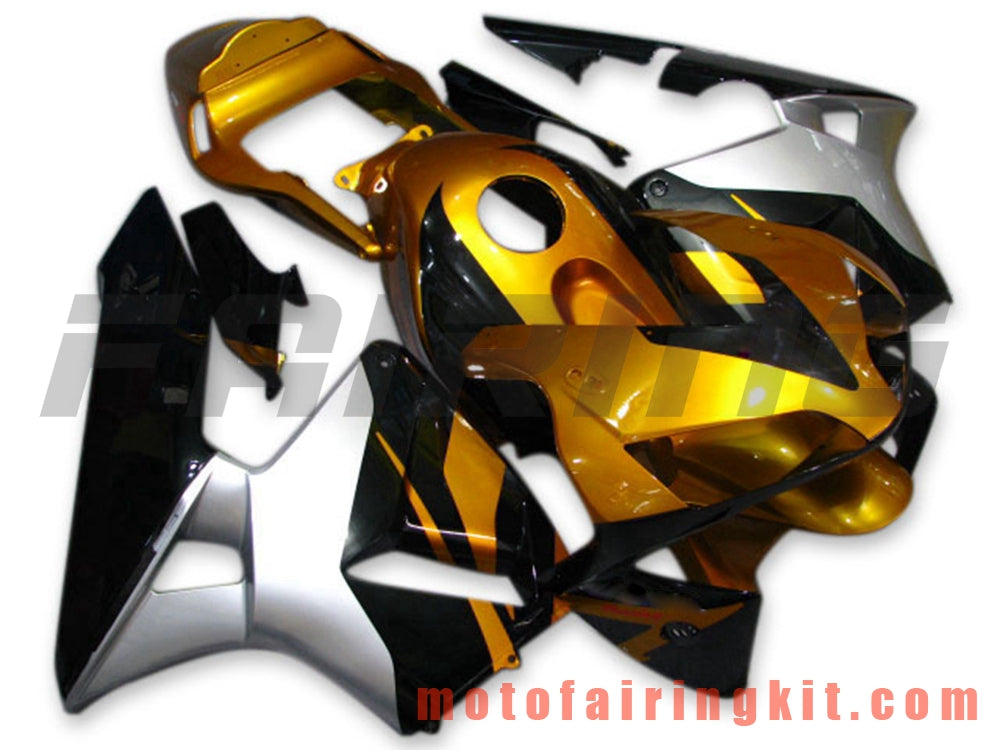 Fairing Kits Fit for CBR600RR 2003 2004 CBR600 RR 03 04 Plastic ABS Injection Mold Complete Motorcycle Body Aftermarket Bodywork Frame (Yellow & Black) B046