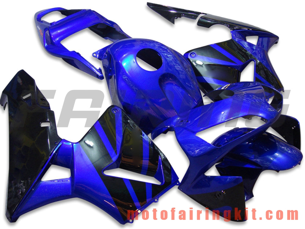 Fairing Kits Fit for CBR600RR 2003 2004 CBR600 RR 03 04 Plastic ABS Injection Mold Complete Motorcycle Body Aftermarket Bodywork Frame (Blue & Black) B047