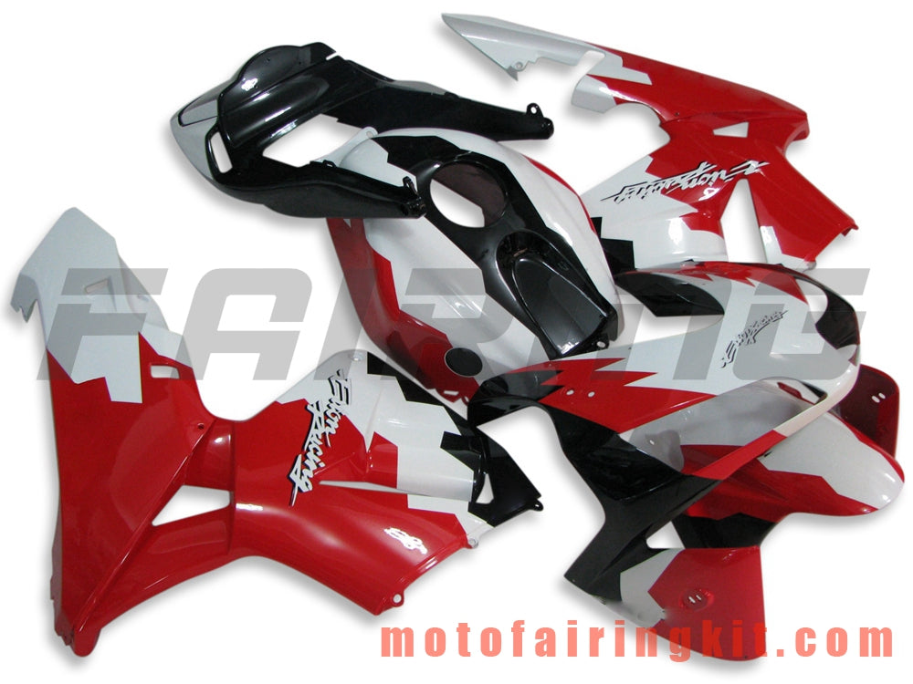 フェアリングキット CBR600RR 2003 2004 CBR600 RR 03 04 プラスチック ABS 射出成形 完全なオートバイボディ アフターマーケットボディワークフレーム (レッド &amp; ホワイト) B049