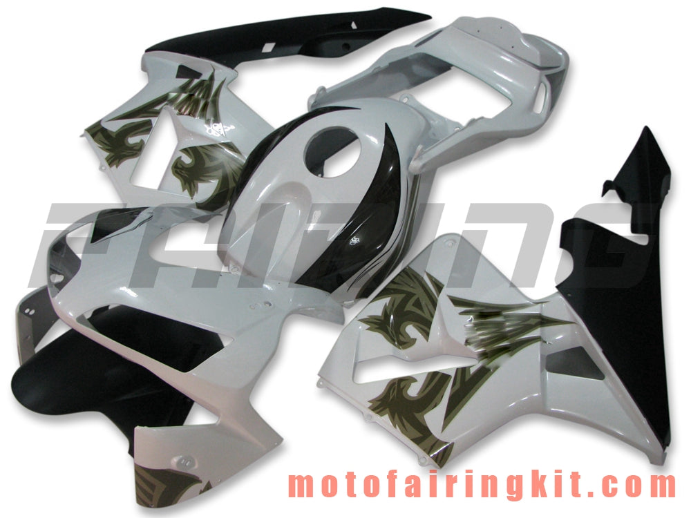 Fairing Kits Fit for CBR600RR 2003 2004 CBR600 RR 03 04 Plastic ABS Injection Mold Complete Motorcycle Body Aftermarket Bodywork Frame (White & Black) B050