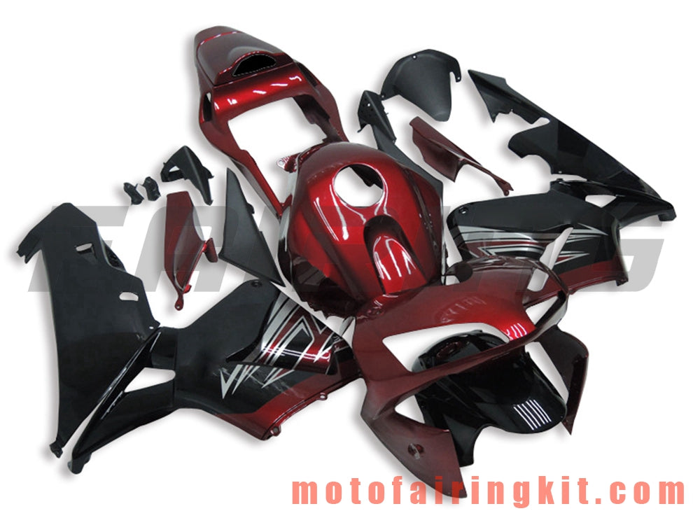 Fairing Kits Fit for CBR600RR 2003 2004 CBR600 RR 03 04 Plastic ABS Injection Mold Complete Motorcycle Body Aftermarket Bodywork Frame (Red & Black) B071