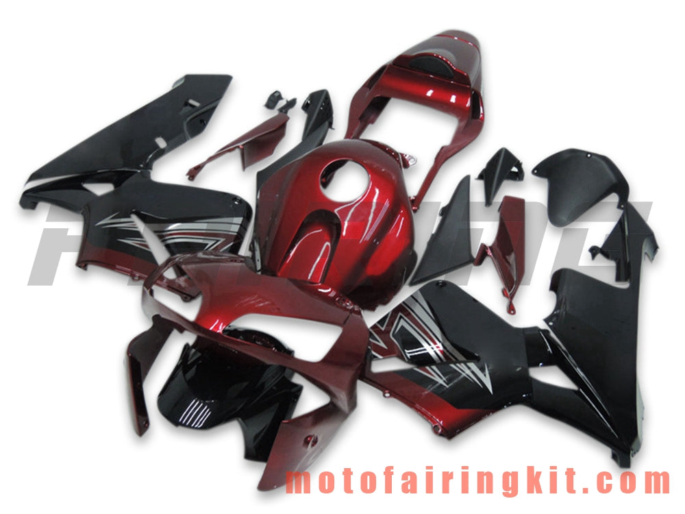 Kits de carenado aptos para CBR600RR 2003 2004 CBR600 RR 03 04 Molde de inyección de plástico ABS Carrocería completa para motocicleta Marco de carrocería de posventa (rojo y negro) B071