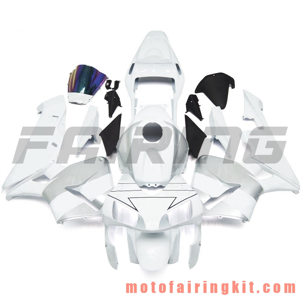 Fairing Kits Fit for CBR600RR 2003 2004 CBR600 RR 03 04 Plastic ABS Injection Mold Complete Motorcycle Body Aftermarket Bodywork Frame (White) B074