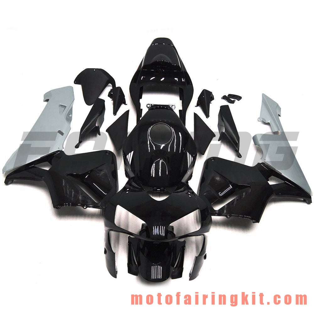 Fairing Kits Fit for CBR600RR 2003 2004 CBR600 RR 03 04 Plastic ABS Injection Mold Complete Motorcycle Body Aftermarket Bodywork Frame (Black & Silver) B079