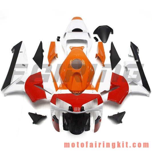 Kits de carenado aptos para CBR600RR 2003 2004 CBR600 RR 03 04 Molde de inyección de plástico ABS Carrocería completa para motocicleta Marco de carrocería de posventa (blanco y naranja) B083