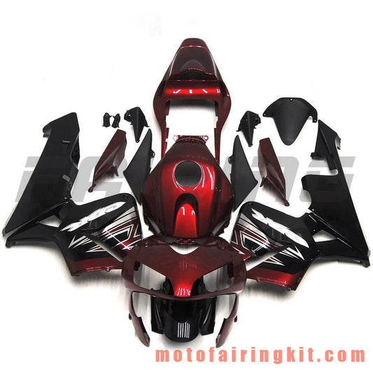 Kits de carenado aptos para CBR600RR 2003 2004 CBR600 RR 03 04 Molde de inyección de plástico ABS Carrocería completa para motocicleta Carrocería del mercado de accesorios Marco (negro y rojo) B091