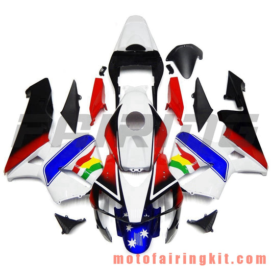 Fairing Kits Fit for CBR600RR 2003 2004 CBR600 RR 03 04 Plastic ABS Injection Mold Complete Motorcycle Body Aftermarket Bodywork Frame (White & Red) B098