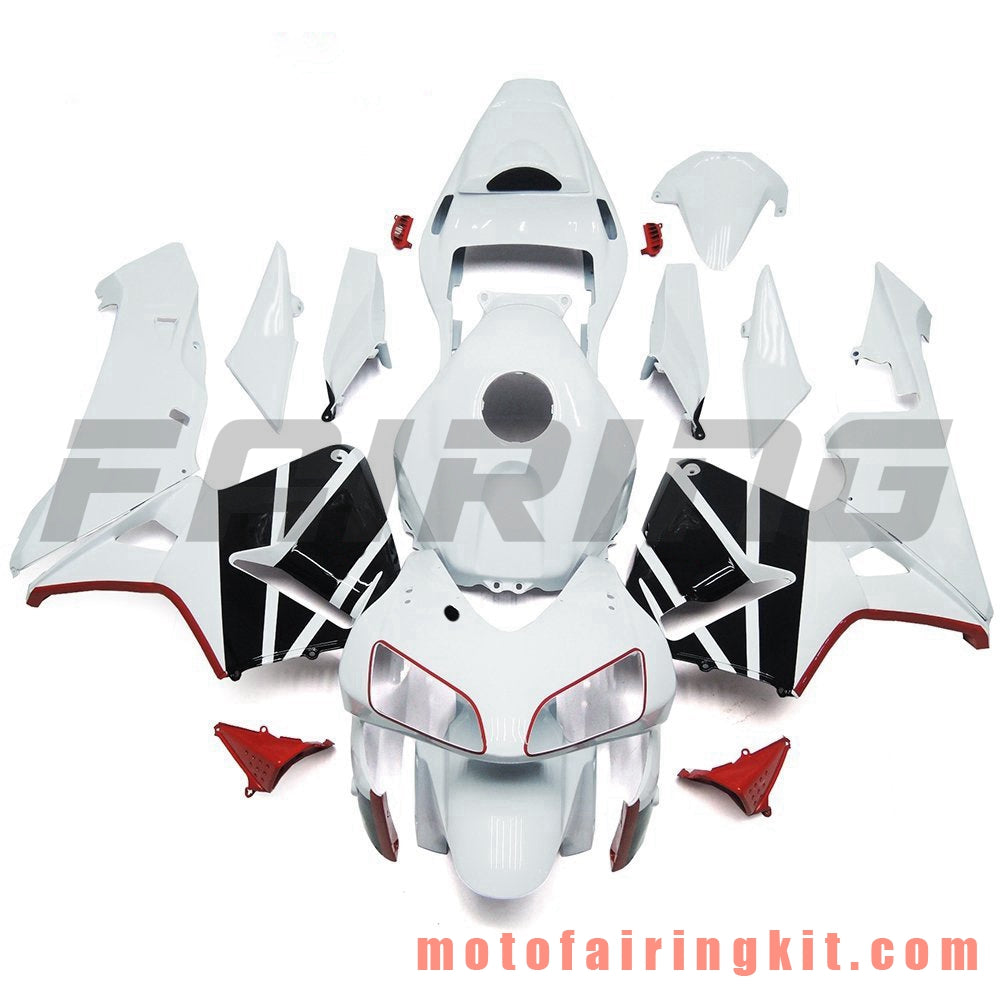 Fairing Kits Fit for CBR600RR 2003 2004 CBR600 RR 03 04 Plastic ABS Injection Mold Complete Motorcycle Body Aftermarket Bodywork Frame (White & Black) B099