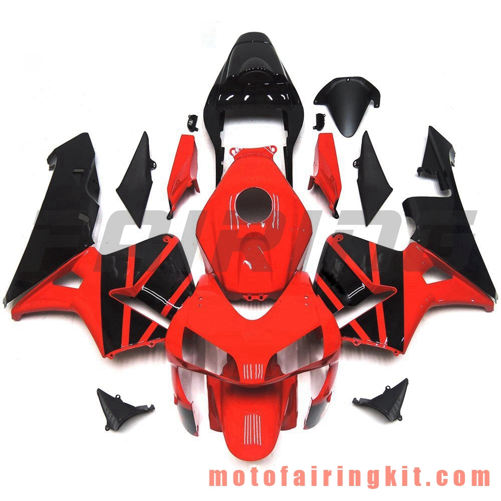 Kits de carenado aptos para CBR600RR 2003 2004 CBR600 RR 03 04 Molde de inyección de plástico ABS Carrocería completa para motocicleta Carrocería del mercado de accesorios Marco (rojo y negro) B107