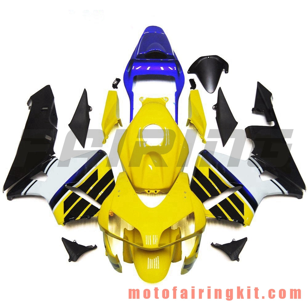 Fairing Kits Fit for CBR600RR 2003 2004 CBR600 RR 03 04 Plastic ABS Injection Mold Complete Motorcycle Body Aftermarket Bodywork Frame (Yellow & Black) B108