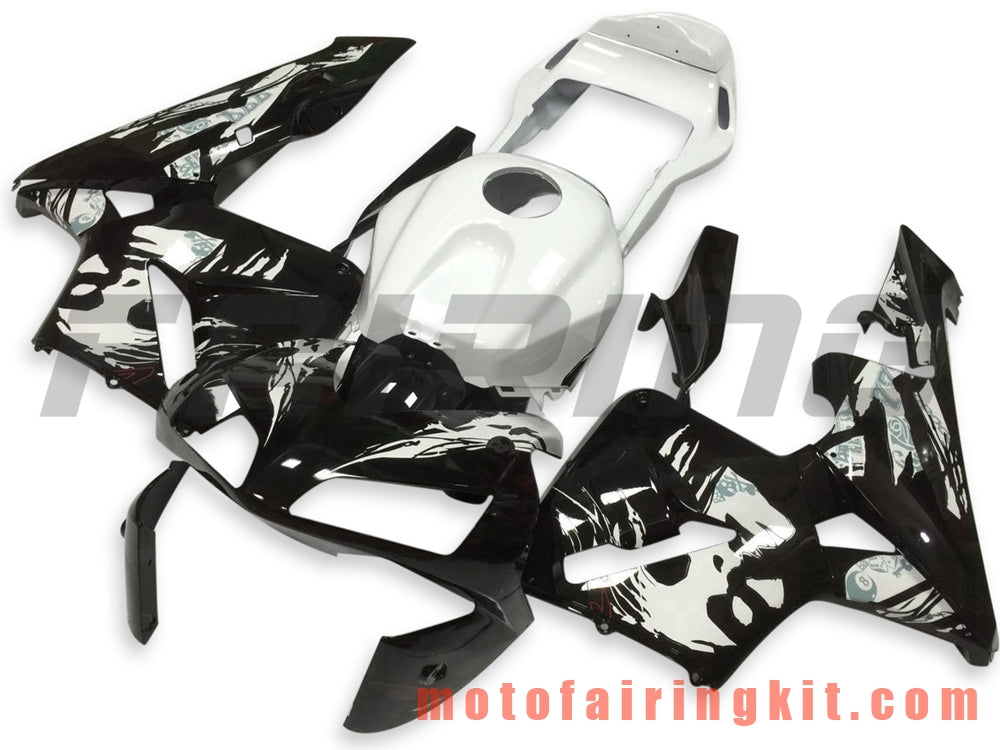 Fairing Kits Fit for CBR600RR 2003 2004 CBR600 RR 03 04 Plastic ABS Injection Mold Complete Motorcycle Body Aftermarket Bodywork Frame (Black & White) B113