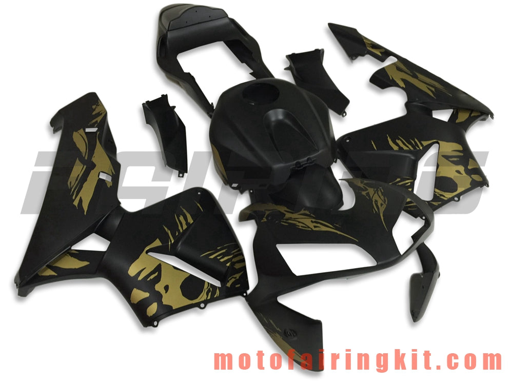 Fairing Kits Fit for CBR600RR 2003 2004 CBR600 RR 03 04 Plastic ABS Injection Mold Complete Motorcycle Body Aftermarket Bodywork Frame (Black & Gold) B116