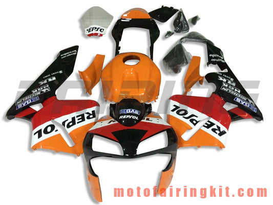 Fairing Kits Fit for CBR600RR 2003 2004 CBR600 RR 03 04 Plastic ABS Injection Mold Complete Motorcycle Body Aftermarket Bodywork Frame (Orange & Black) B122