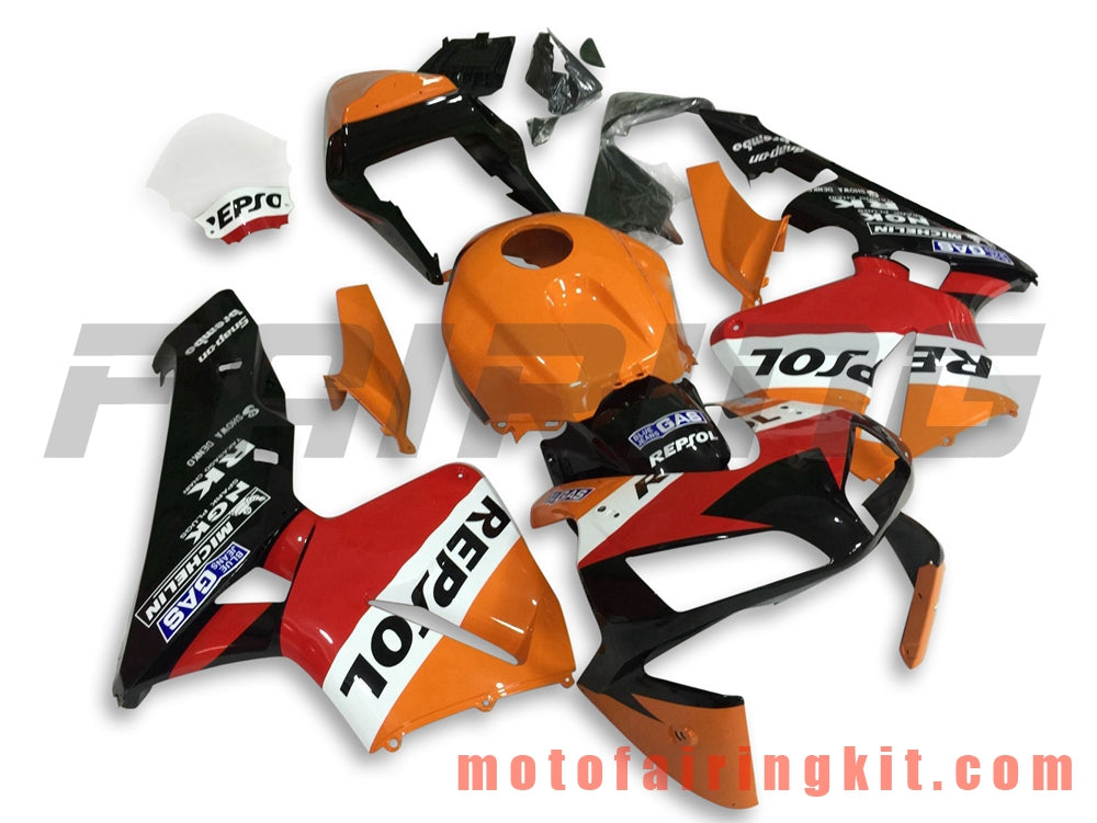 Kits de carenado aptos para CBR600RR 2003 2004 CBR600 RR 03 04 Molde de inyección de plástico ABS Carrocería completa para motocicleta Carrocería del mercado de accesorios Marco (naranja y negro) B122