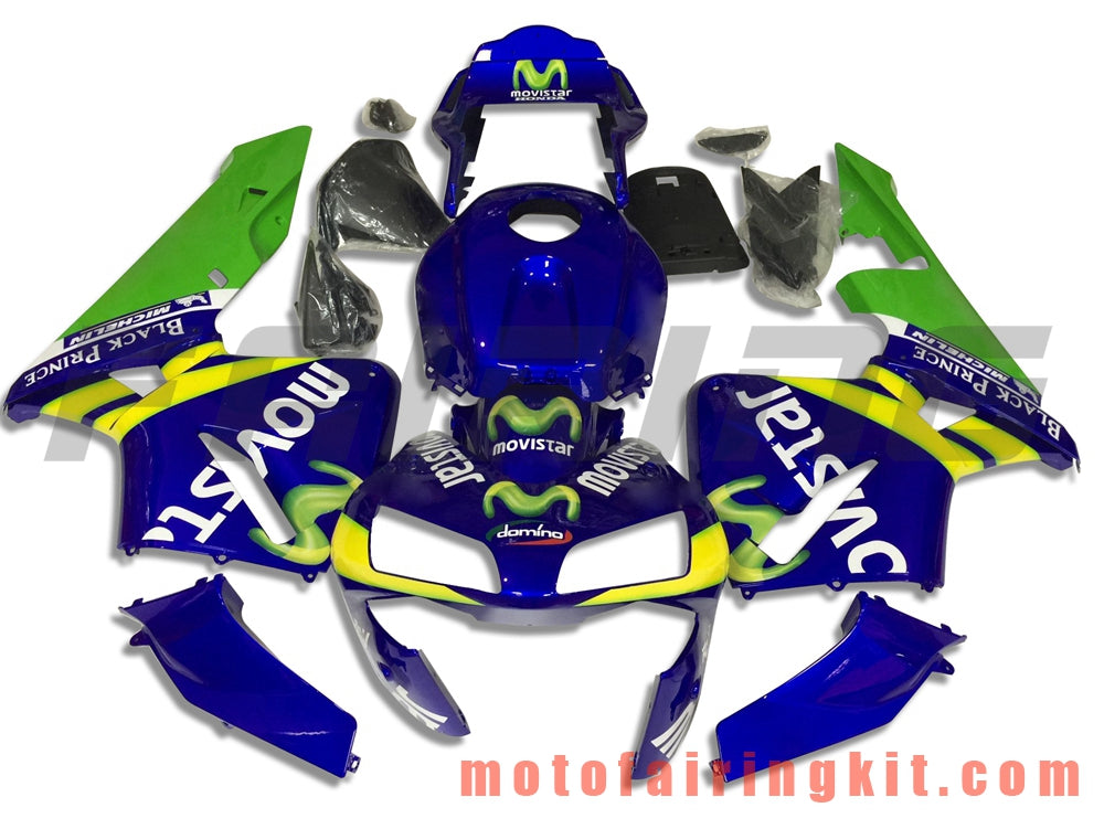 Kits de carenado aptos para CBR600RR 2003 2004 CBR600 RR 03 04 Molde de inyección de plástico ABS Carrocería completa para motocicleta Carrocería del mercado de accesorios Marco (azul y verde) B123