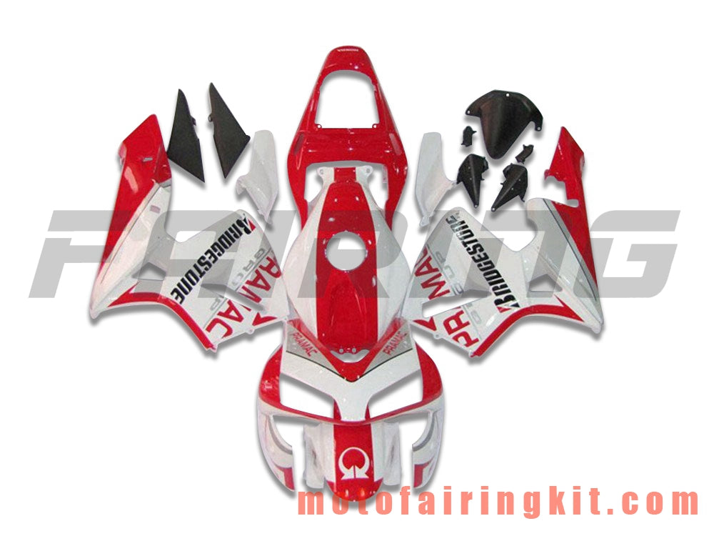 Fairing Kits Fit for CBR600RR 2003 2004 CBR600 RR 03 04 Plastic ABS Injection Mold Complete Motorcycle Body Aftermarket Bodywork Frame (Red & White) B134