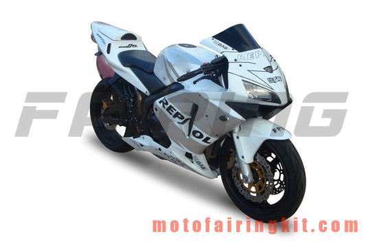 Kits de carenado aptos para CBR600RR 2003 2004 CBR600 RR 03 04 Molde de inyección de plástico ABS Carrocería completa para motocicleta Carrocería del mercado de accesorios Marco (plata y blanco) B135